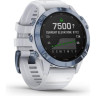 Часы GARMIN FENIX 6 PRO SOLAR MINERAL BLUE TITANIUM WITH WHITESTONE BAND 010-02410-19