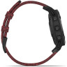 Часы GARMIN FENIX 6 SAPPHIRE BLACK DLC WITH HEATHERED RED NYLON BAND 10290