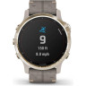 Часы GARMIN FENIX 6S PRO SOLAR LIGHT GOLD WITH SHALE GREY SUEDE BAND 010-02409-26