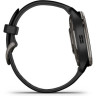 Часы GARMIN VENU 2 PLUS SLATE STAINLESS STEEL BEZEL WITH BLACK CASE AND SILICONE BAND 010-02496-11