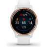 Часы GARMIN VENU 2S ROSE GOLD STAINLESS STEEL BEZEL WITH WHITE CASE AND SILICONE BAND 010-02429-13