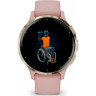 Часы GARMIN VENU 3S SOFT GOLD STAINLESS STEEL BEZEL WITH DUST ROSE CASE AND SILICONE BAND 010-02785-03