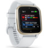Часы GARMIN VENU SQ 2 CREAM GOLD ALUMINUM BEZEL WITH WHITE CASE AND SILICONE BAND 010-02701-11