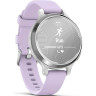 Смарт-часы GARMIN LILY 2 ACTIVE серебристые с силиконовым ремешком цвета фиолетовый жасмин 010-02891-01